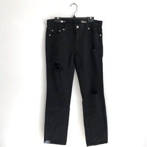 GAP Black Ripped Girlfriend Jeans Size US 4P